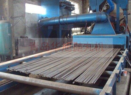 鋼筋線材經(jīng)過(guò)拋丸機(jī)清理后的效果